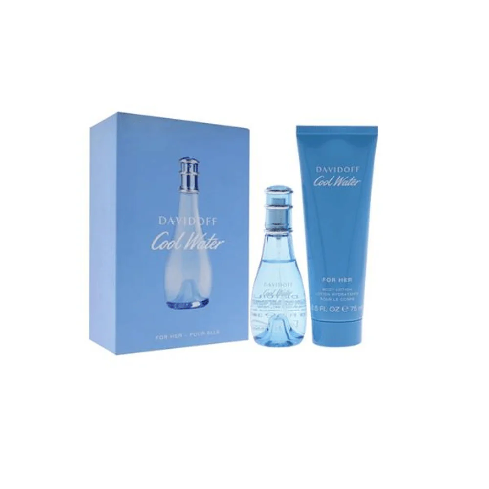 Davidoff Cool Water Ladies 30ml 2pc Gift Set30ml Edt Spr, 75ml Body Lotion