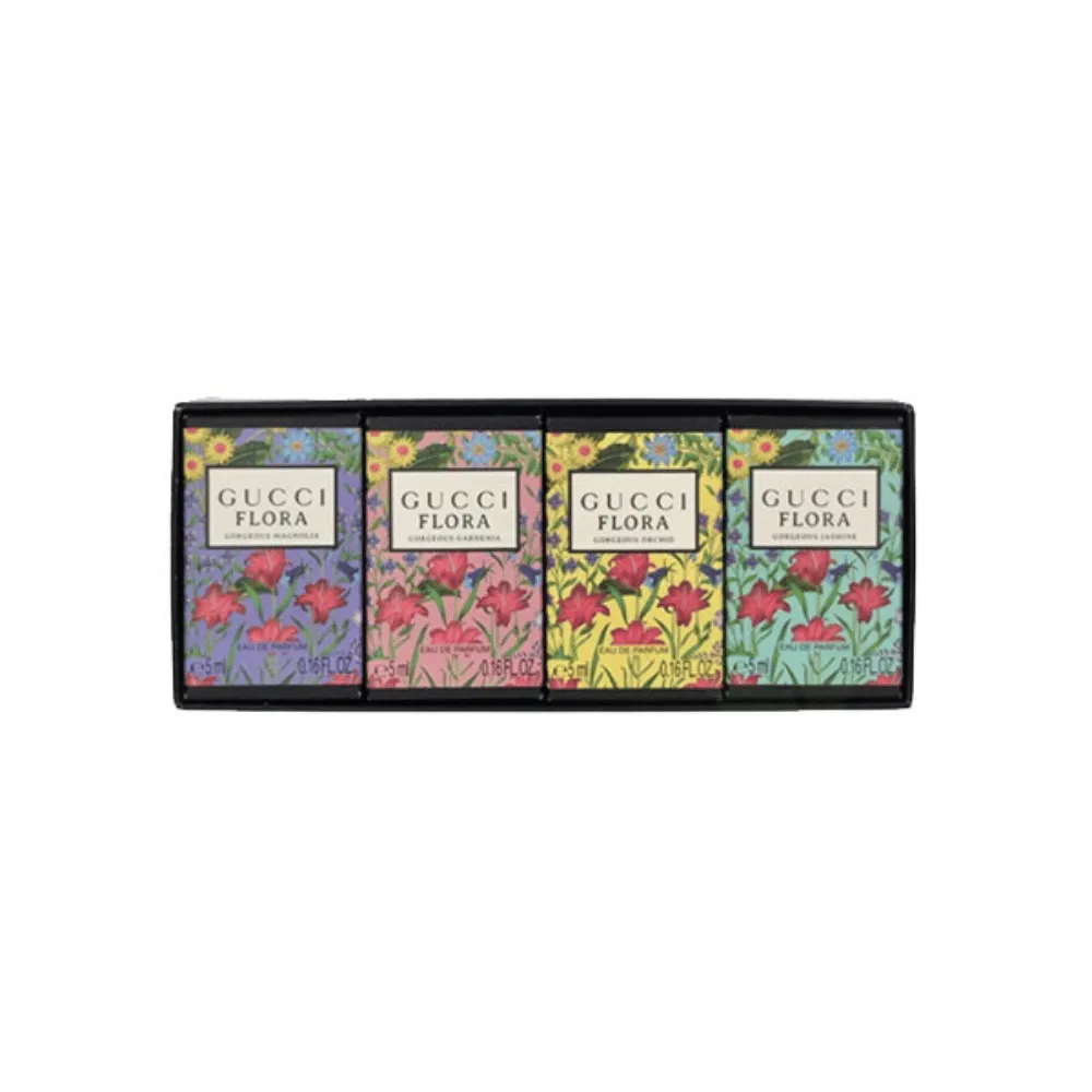 Gucci Flora 4pc Miniature Gift Set5ml Gorgeous Magnolia Edp, 5ml Gorgeous Orchid Edp, 5ml Gorgeous Jasmine Edp, 5ml Gorgeous Gardenia Edp - Image 3
