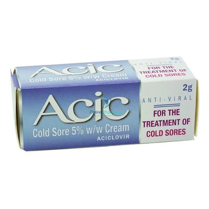 Acic 5% (Aciclovir) Cold Sore Cream - 2g