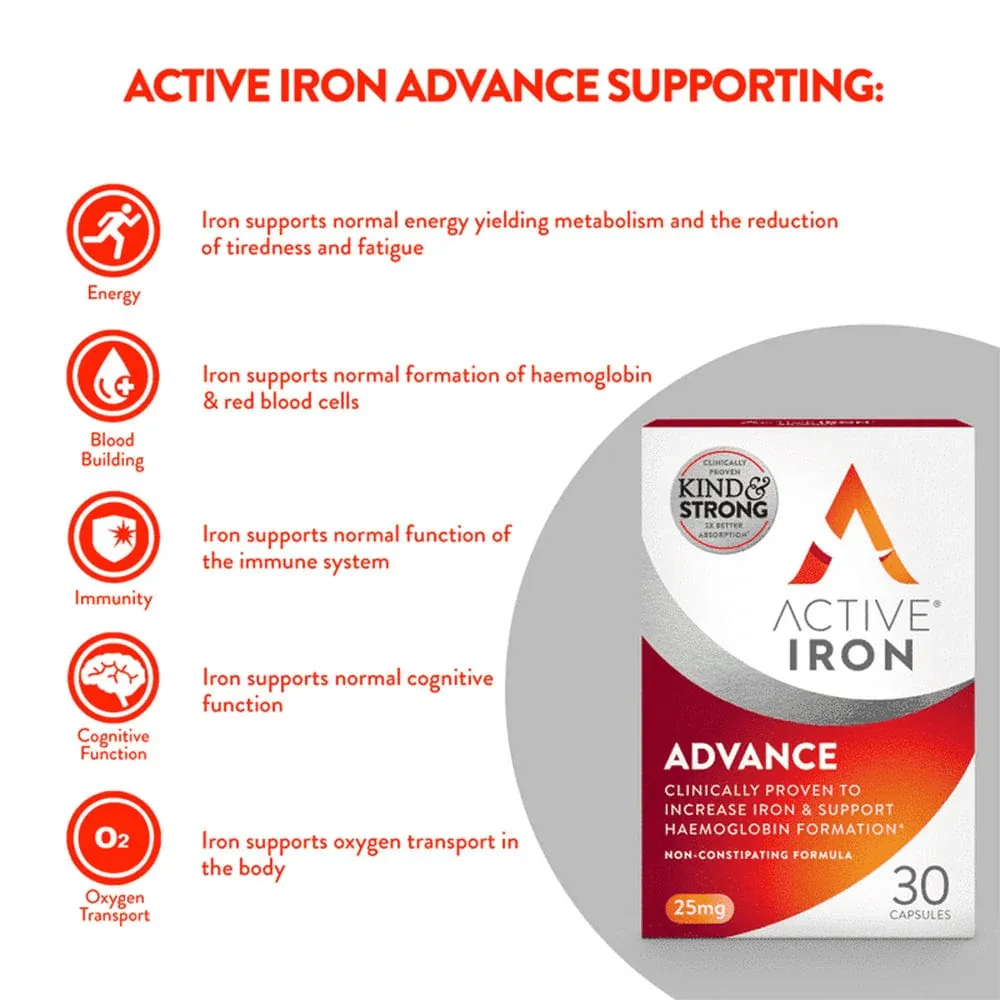 Active Iron Advance - 30 Capsules - Image 3
