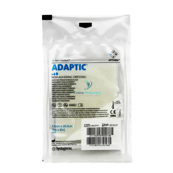 Adaptic Non Adherent Sterile Dressing - 7.6cm x 20.3cm (Box of 24) - Image 3