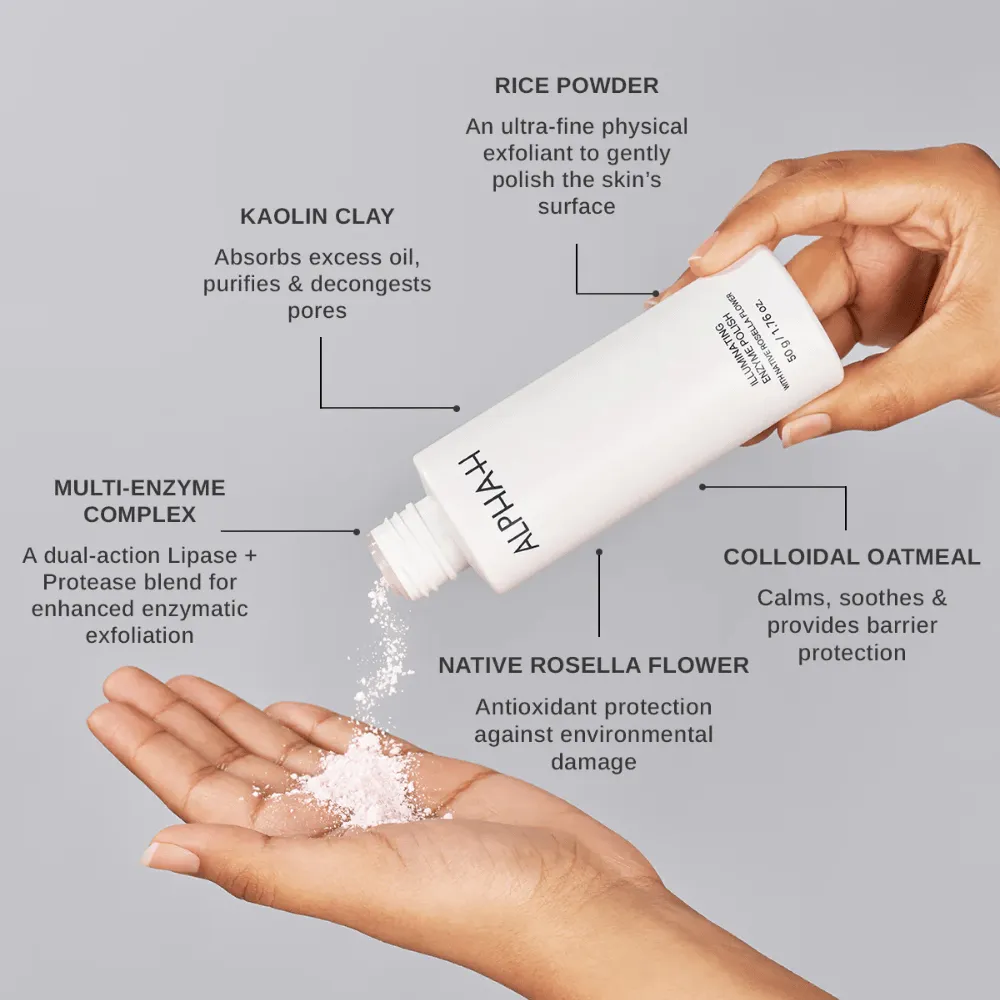 Alpha-H Illuminating Enzyme Polish with Native Rosella Flower 50g - Image 3