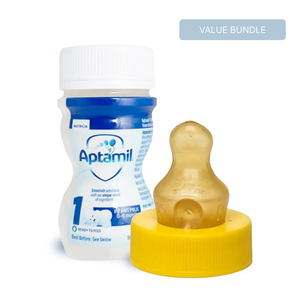 Aptamil First Milk 0-12 Months 24x70ml & SMA Hygienic Teats (24 Teats)