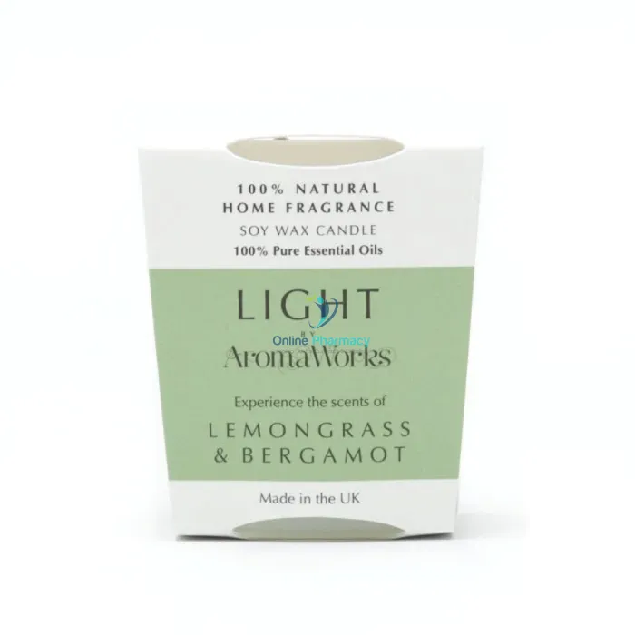 Aroma Works Light Range Lemongrass & Bergamot Candle 10cl Small
