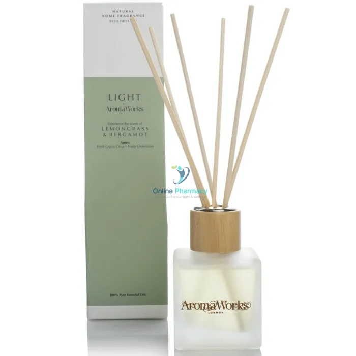 AromaWorks Light Range - Lemongrass & Bergamot Reed Diffuser