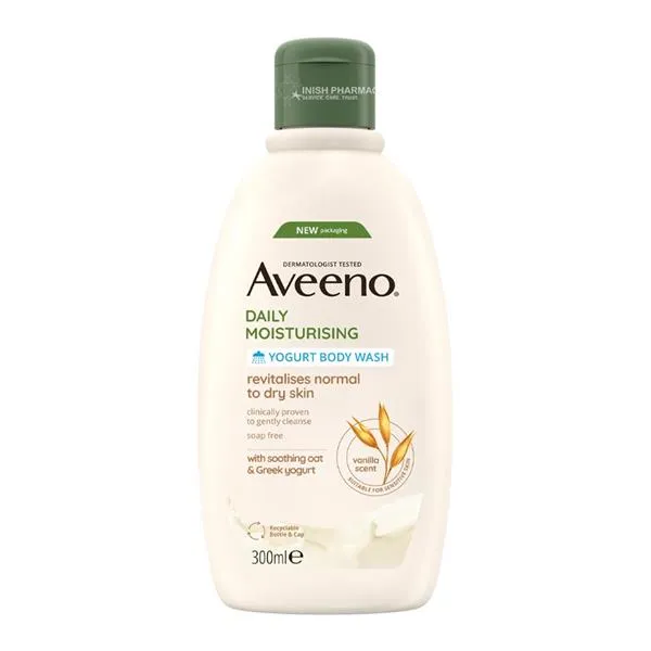Aveeno Daily Moisturising Yogurt Body Wash Vanilla Scent - 300ml