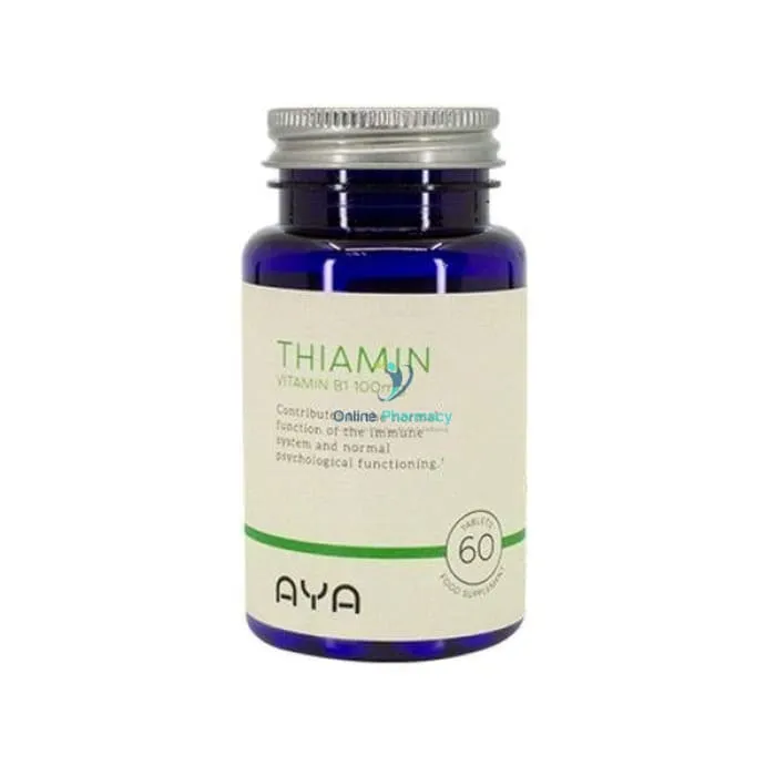 AYA Vitamin B1 Thiamine 100mg - 120 Tabs (Expiry 31.04.26)