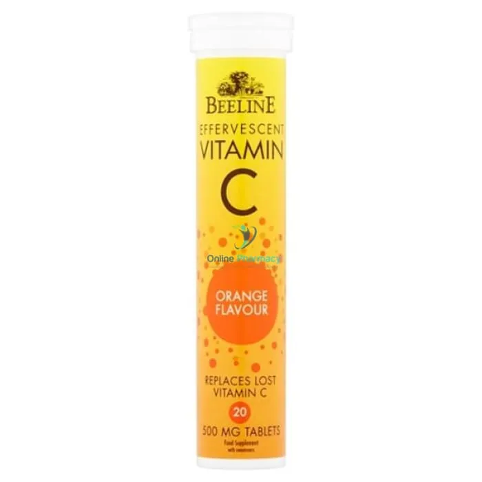 Beeline Vitamin C Effervescent Orange Flavour Tablets 500mg - 20 Pack