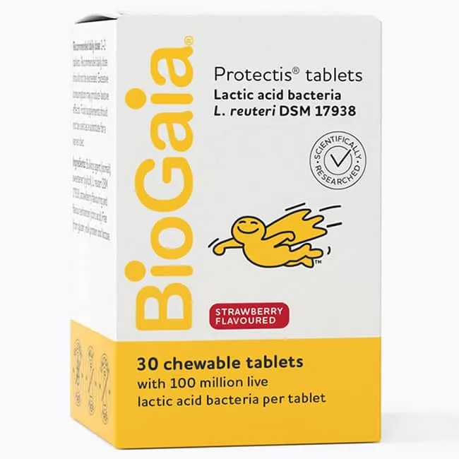 BioGaia ProTectis Strawberry Tablets - 30 Pack