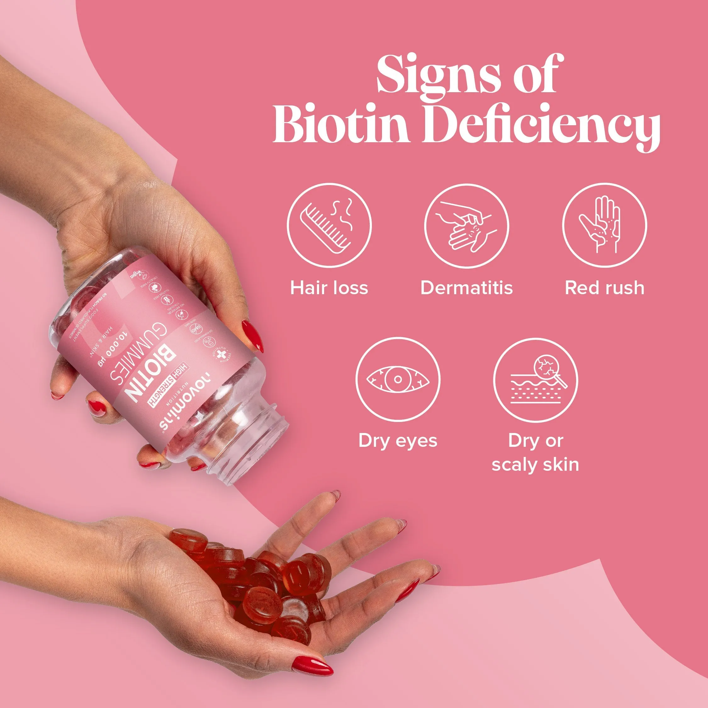 Novomins Biotin Gummies - 60 Pack - Image 3