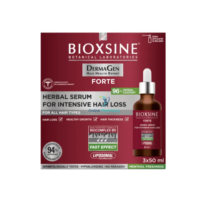 Bioxsine Forte Herbal Serum - 3 x 50ml