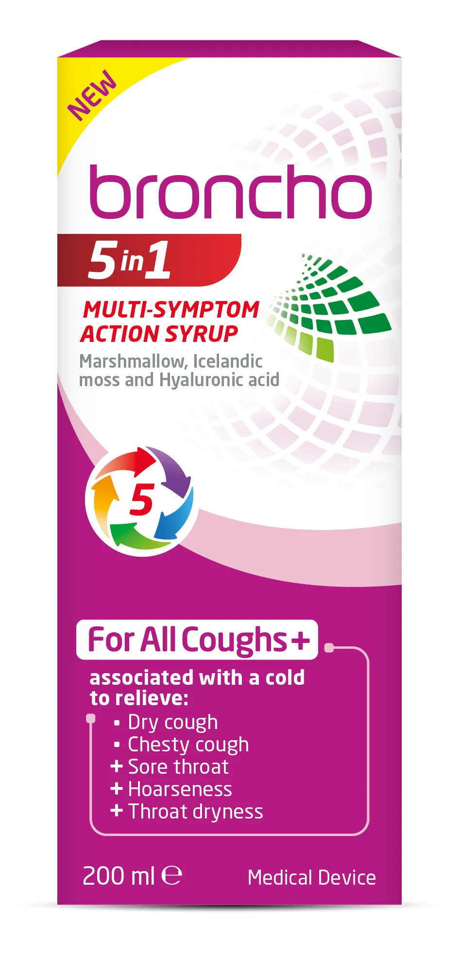 Broncho 5 in 1 Multi Symptom Action Syrup 120ml / 200ml - Image 2