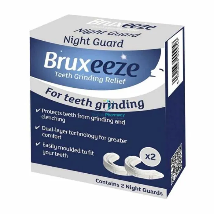 Bruxeeze Night Guard Teeth Grinding Relief - 2 Pack