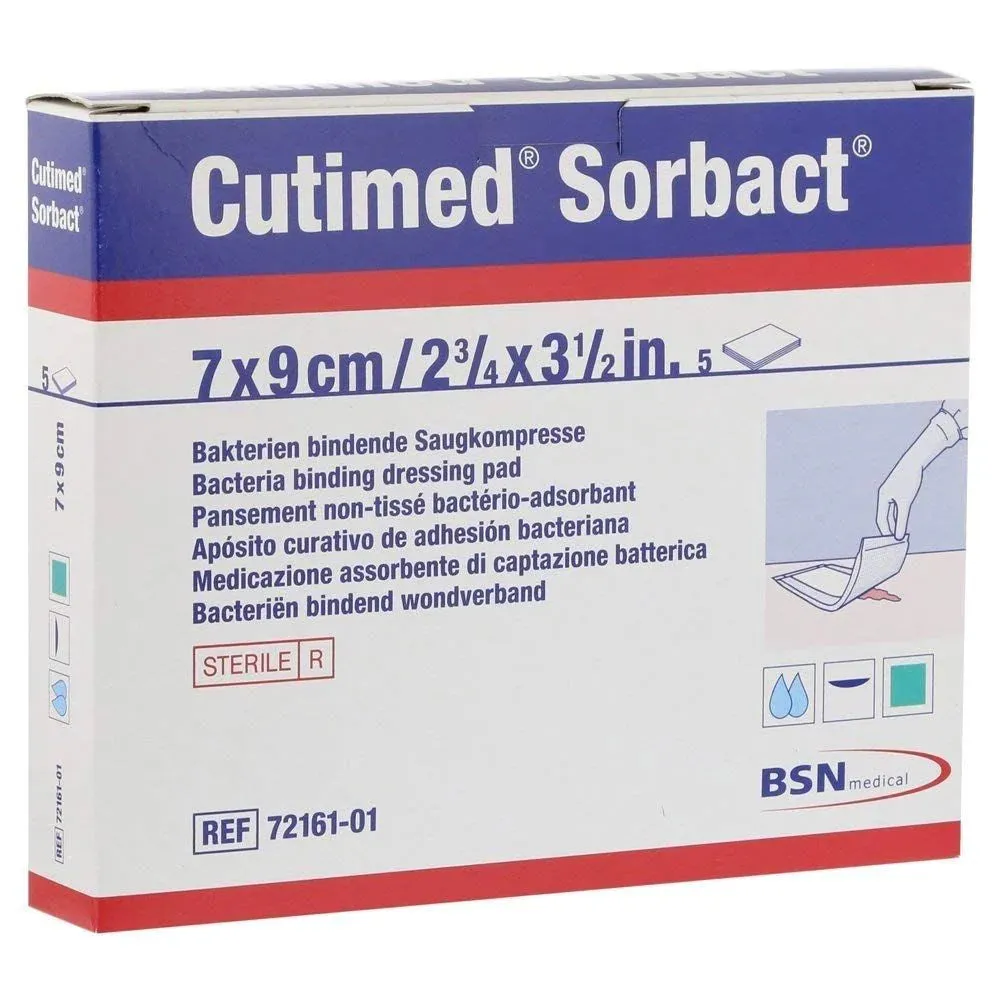 BSN Cutimed Sorbact Dressing Pads 7cm X 9cm - 5 Pack