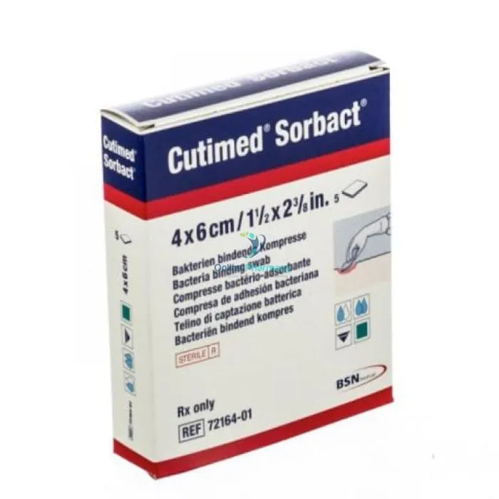 BSN Cutimed Sorbact Swabs - 4cm X 6cm