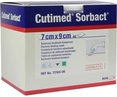 BSN Cutimed Sorbact Swabs - 7cm X 9cm - Individual Swabs
