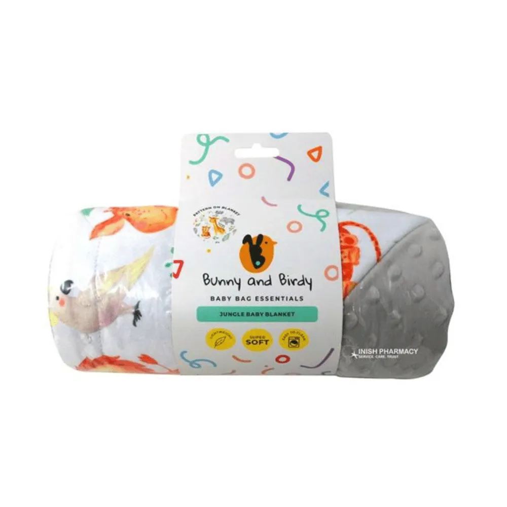 Bunny & Birdy Jungle Blanket 100cm x 70cm - Image 2