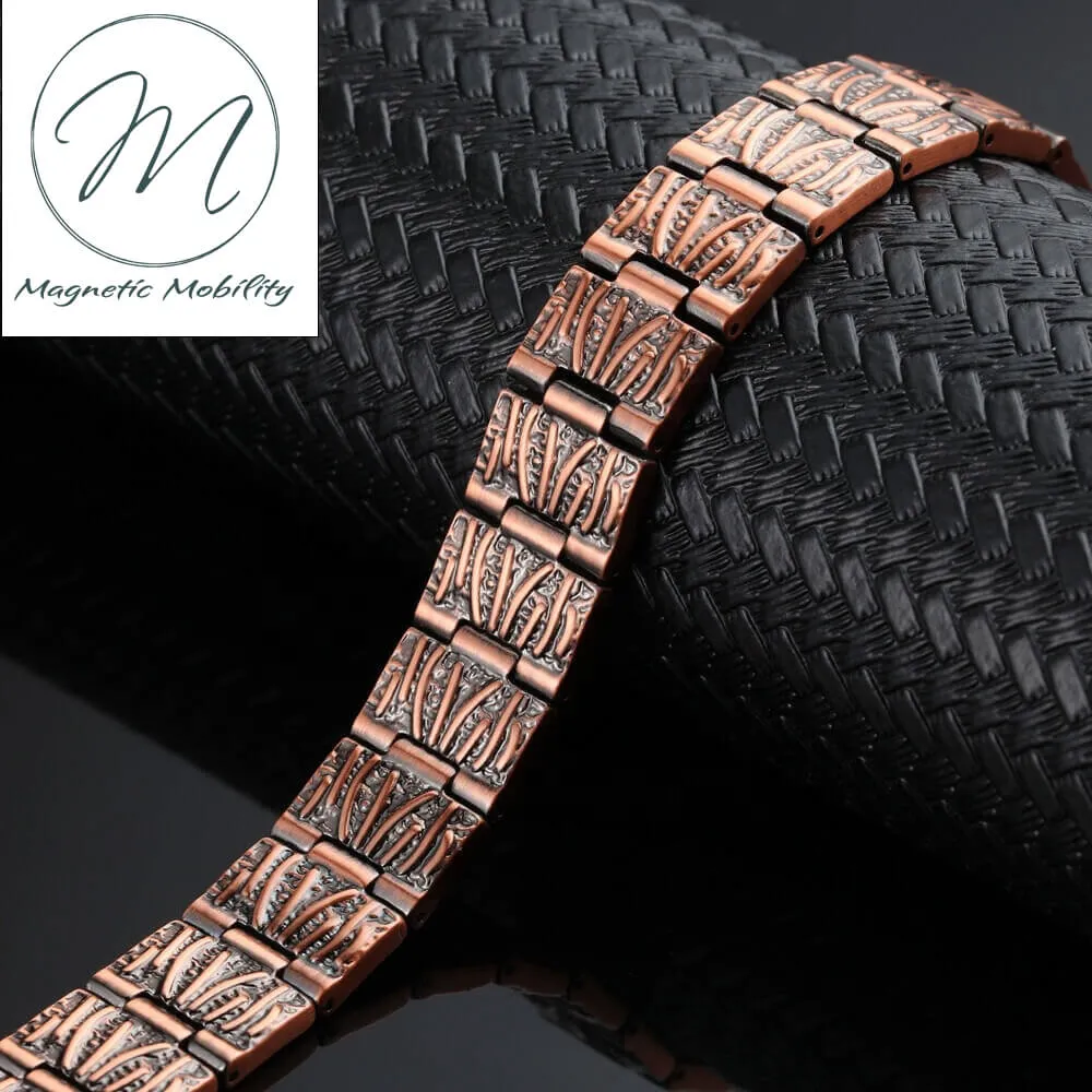 Burnet + Copper Magnetic Link Bracelet - Double strength - Image 7