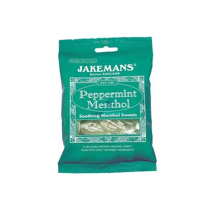 Jakemans Peppermint Menthol Soothing Sweets - 73G