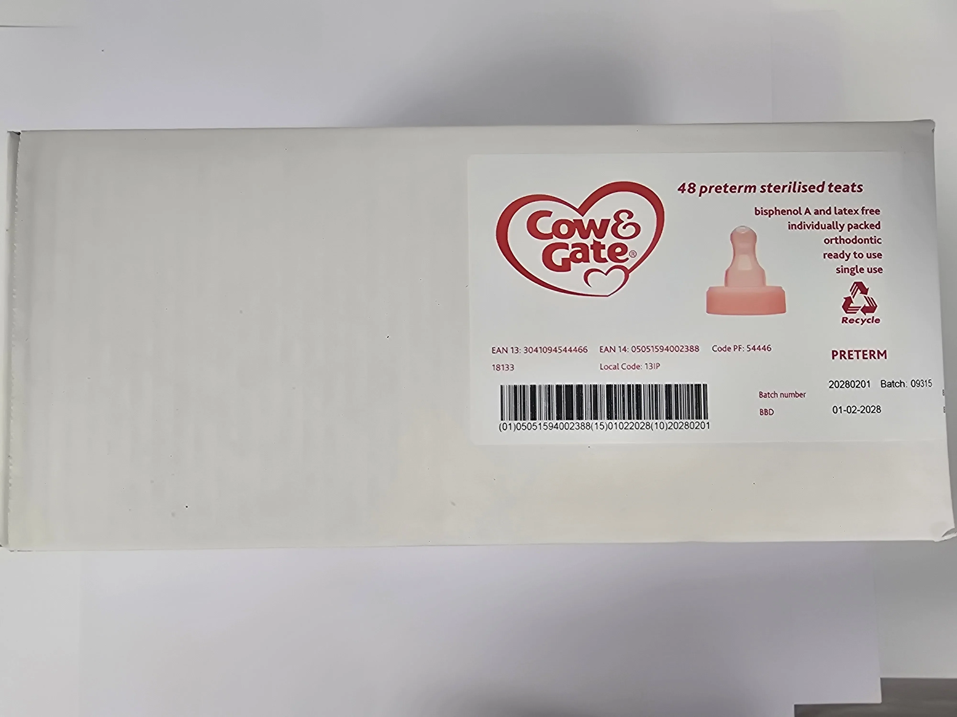 Cow & Gate RTF Preterm Teats - 48 Pack - Image 3