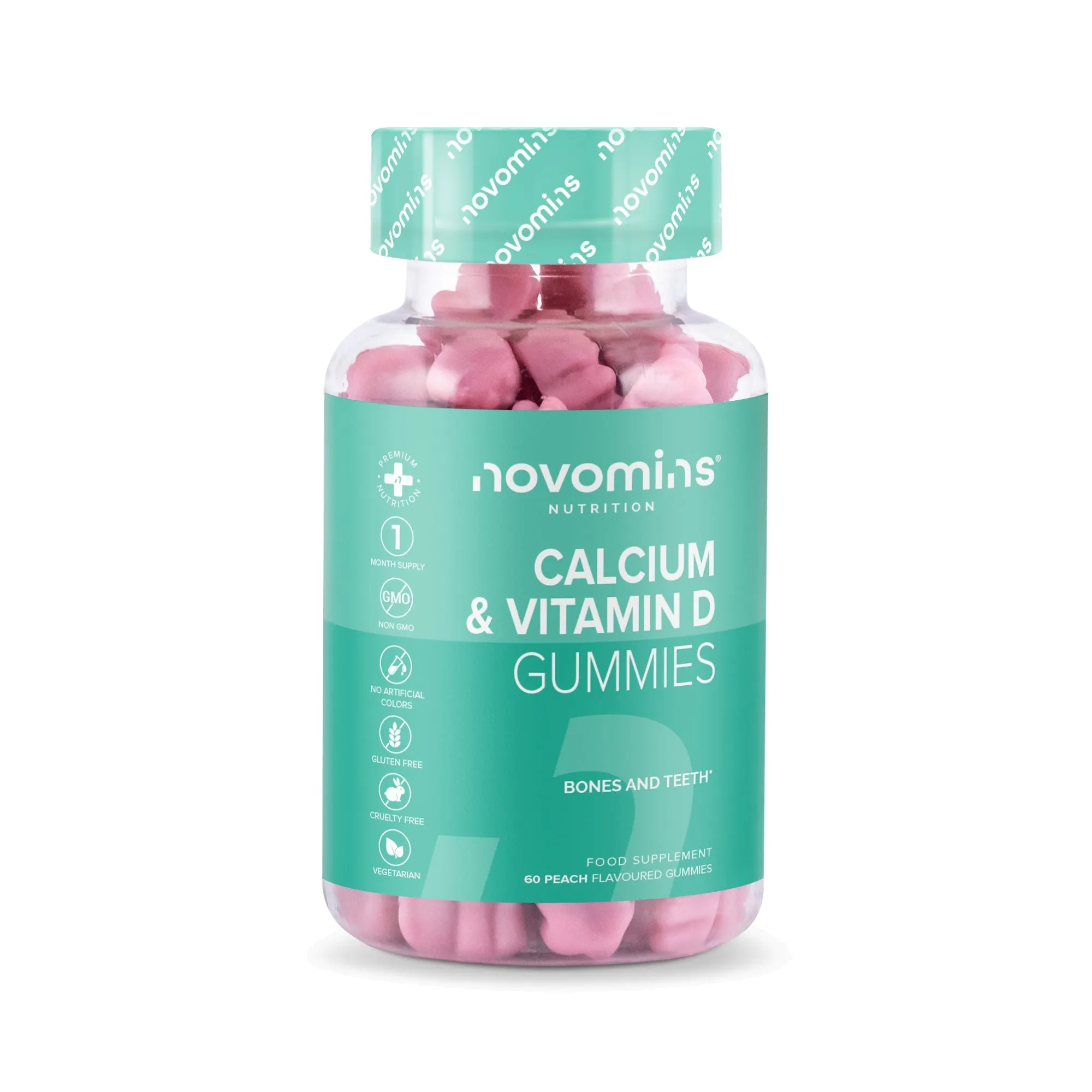 Novomins Calcium and Vitamin D Gummies - 60 Pack