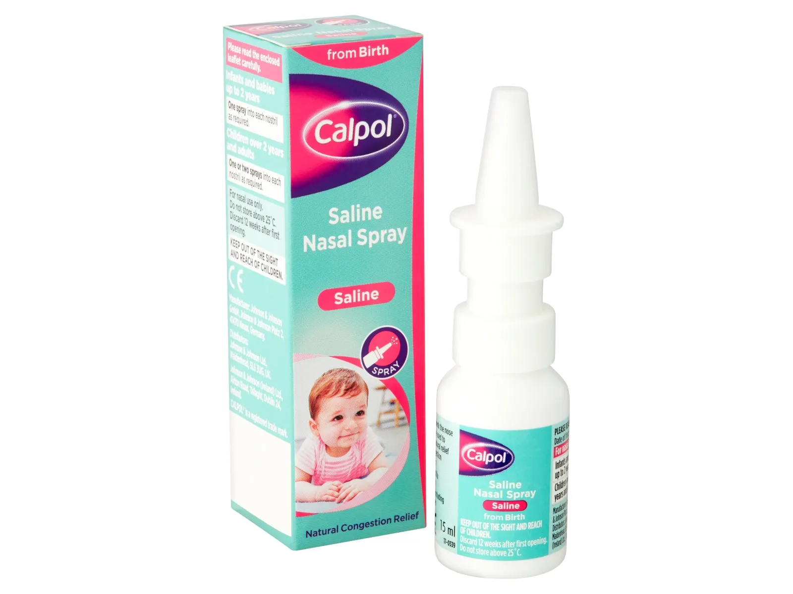 Calpol Soothe & Care Saline Nasal Spray - 15ml - Image 2