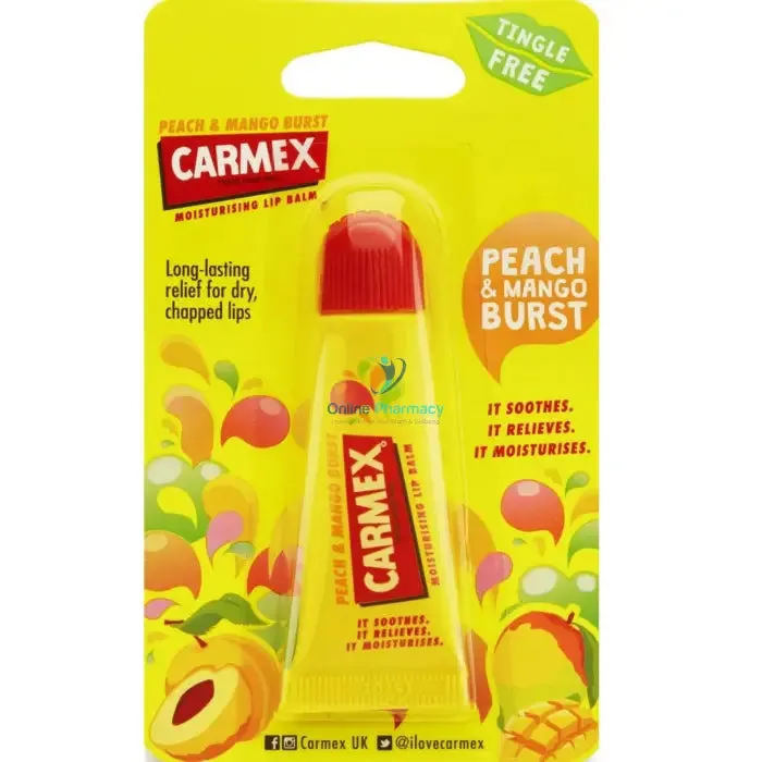 Carmex Peach & Mango Tingle Free - 10g