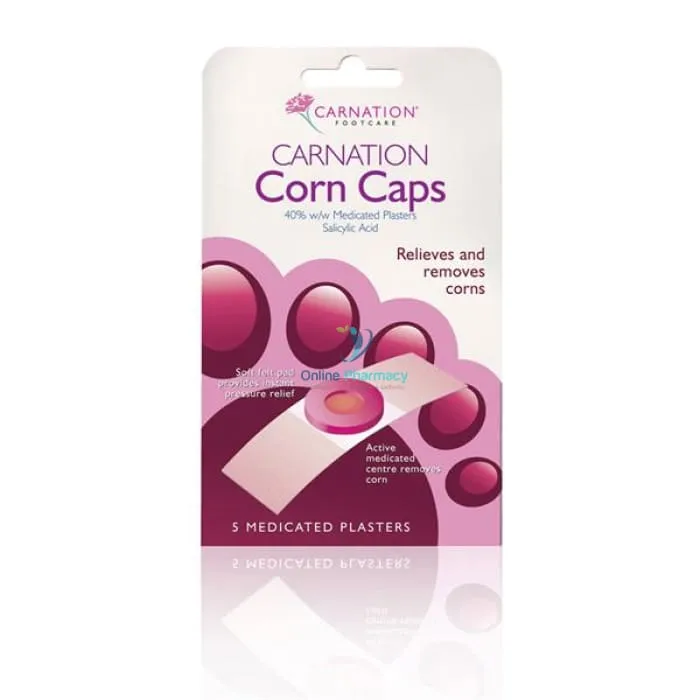Carnation Corn Caps Medicated Plasters - 5 Pack