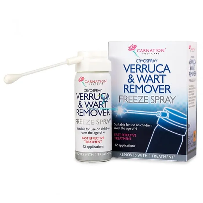Carnation Cryospray Verruca & Wart Remover Freeze Spray - 50ml