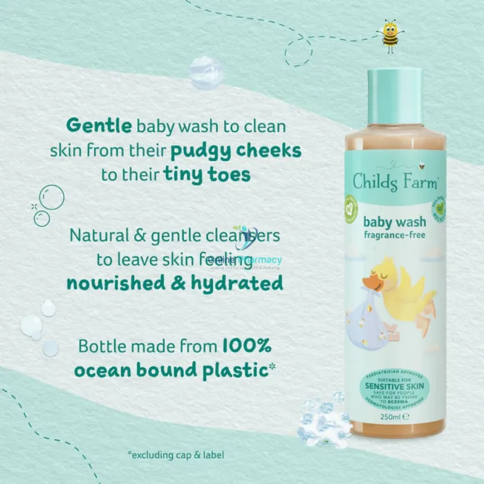Childs Farm Fragrance Free Baby Wash - 250ml - Image 4
