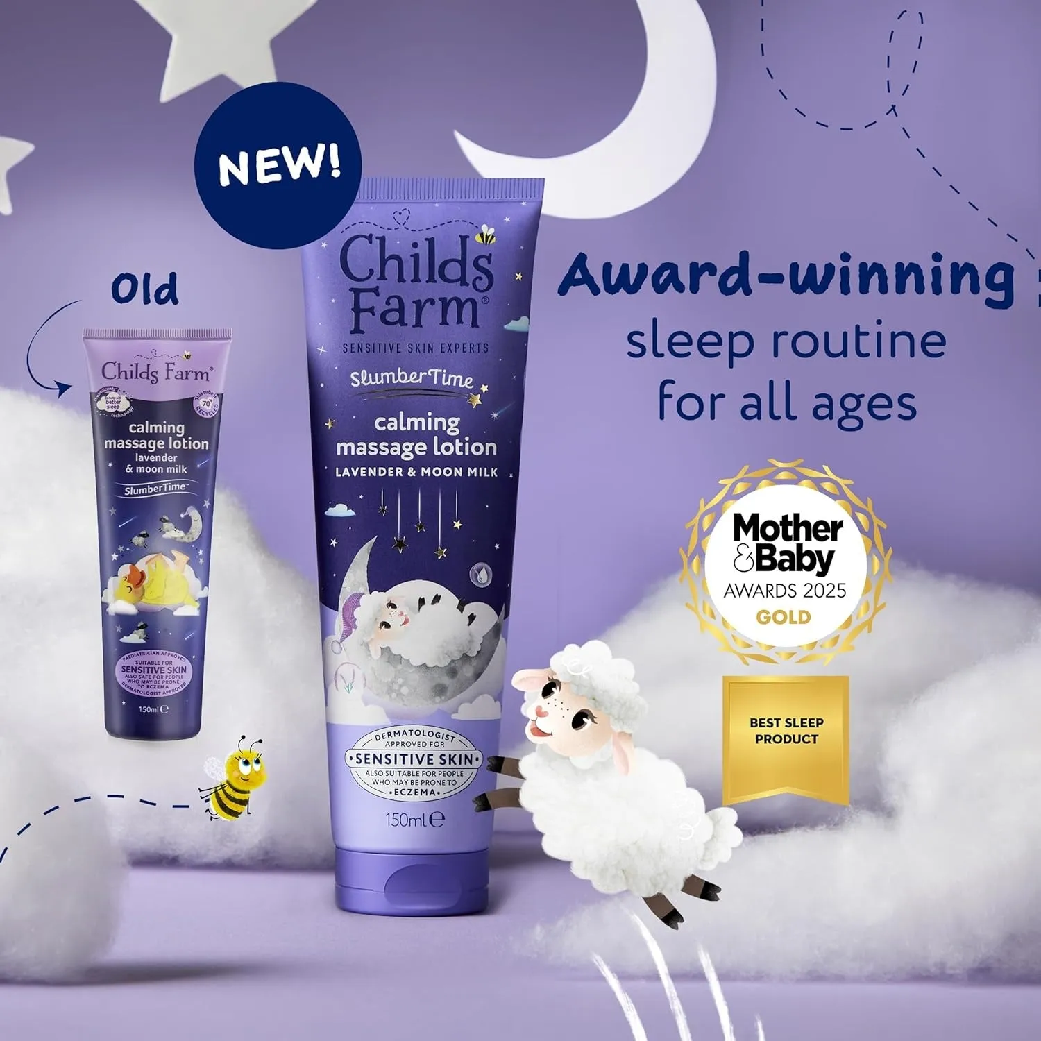 Childs Farm Slumber Calming Lotion Lavender & Moon Milk Scent - 150ml - Image 2
