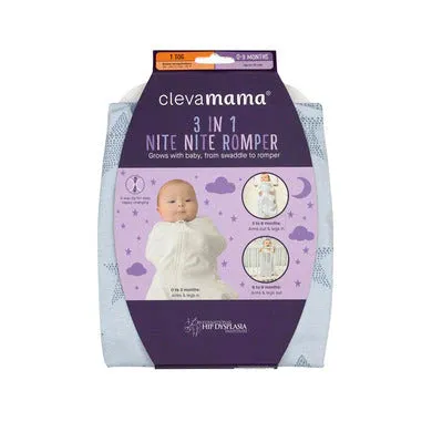 Clevamama 3 IN 1 Romper 1 Tog Blue