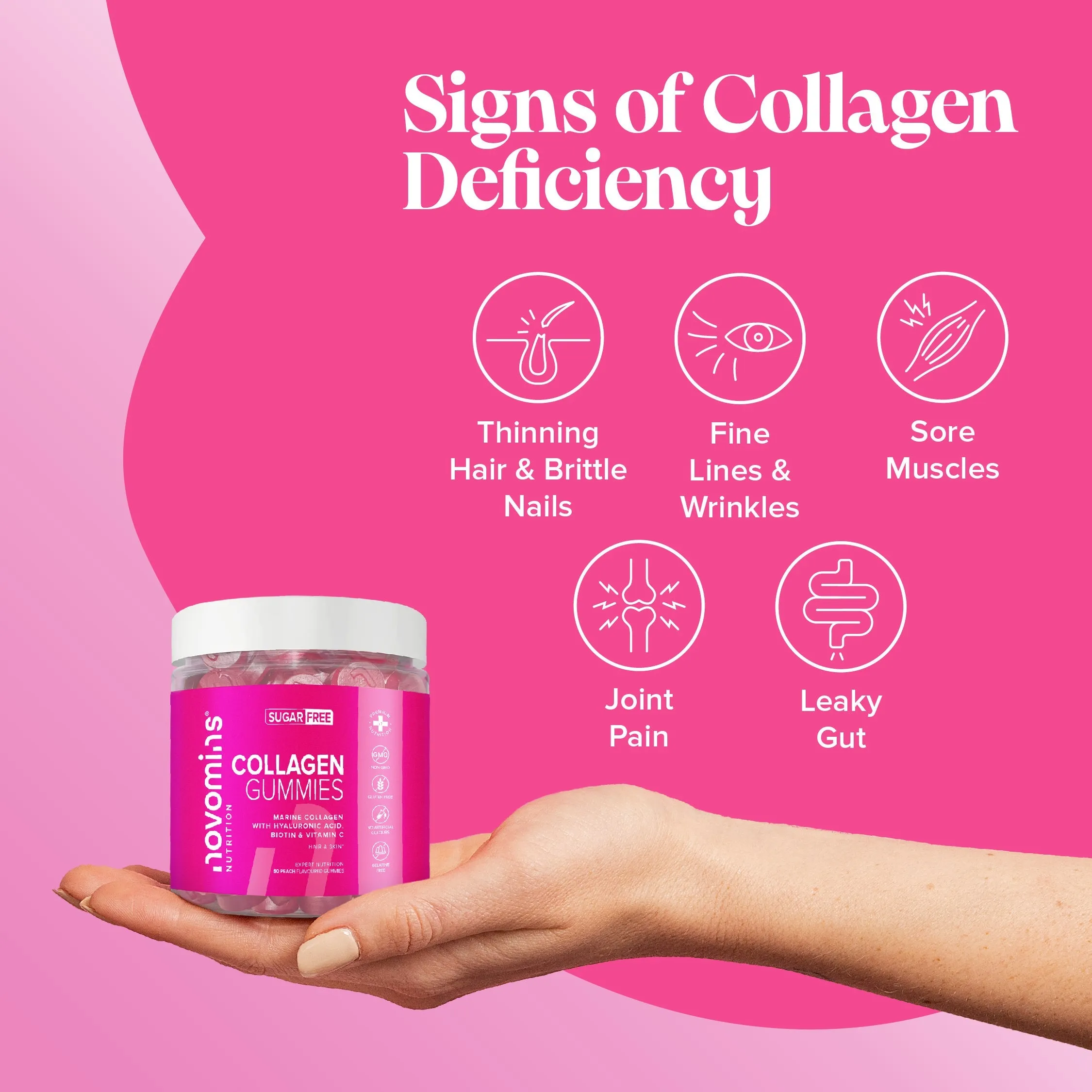 Novomins Collagen Sugar-Free Gummies - 60 Pack - Image 4