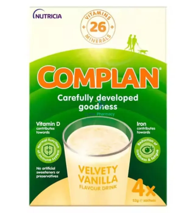 Complan Nutritional Drink Vanilla - 4 x 55g Sachets