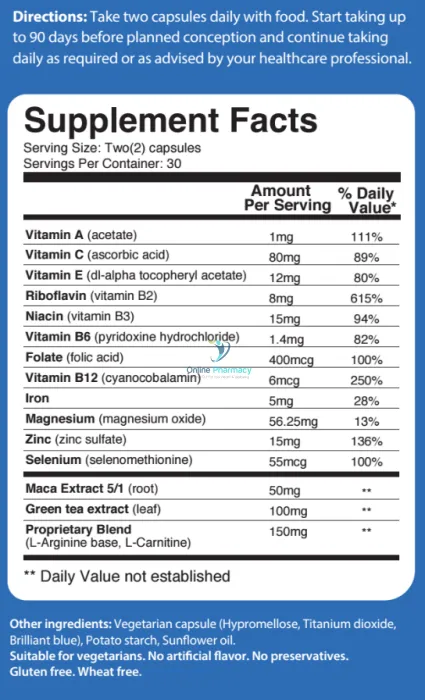 Conceive Plus Men's Fertility Support Capsules - 60 Pack - Image 2