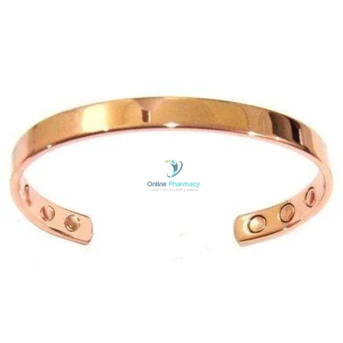 Medicare Copper Bangle With 6 Magnets - Plain