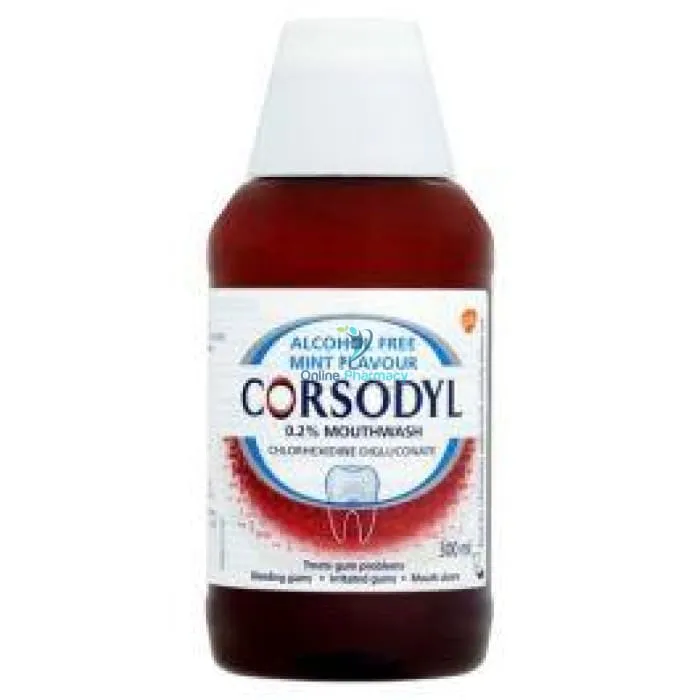 Corsodyl 0.2% Alcohol Free Mint Mouthwash - 300ml