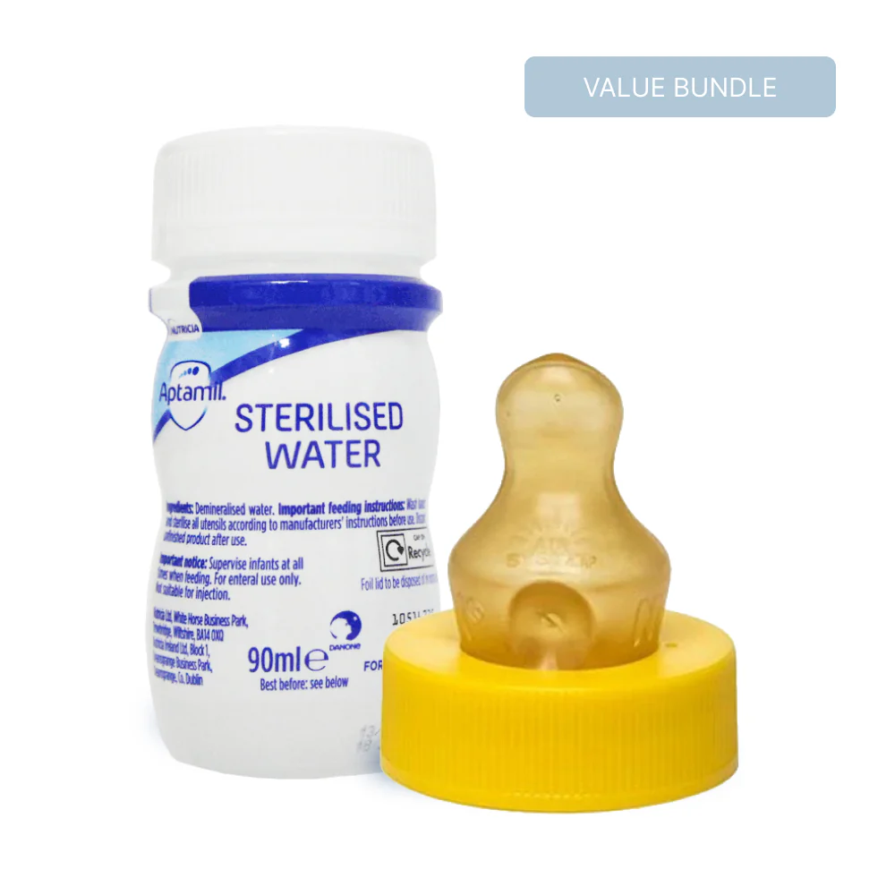 Aptamil Sterile Water 24x90ml + SMA Hygienic Teats (24 Teats)