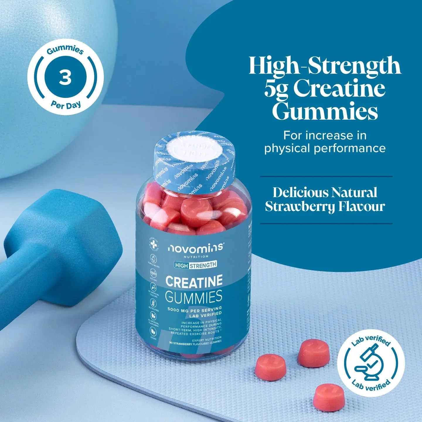 Novomins Creatine Gummies - 90 Pack - Image 4