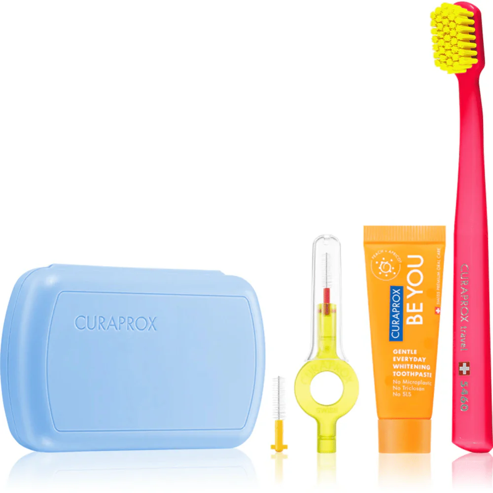 Curaprox Be You Travel Kit Assorted Colours Contains 5460 Toothbrush, CPS Handy, Be You Travel Toothpaste 10ml, Travel Case - Image 2