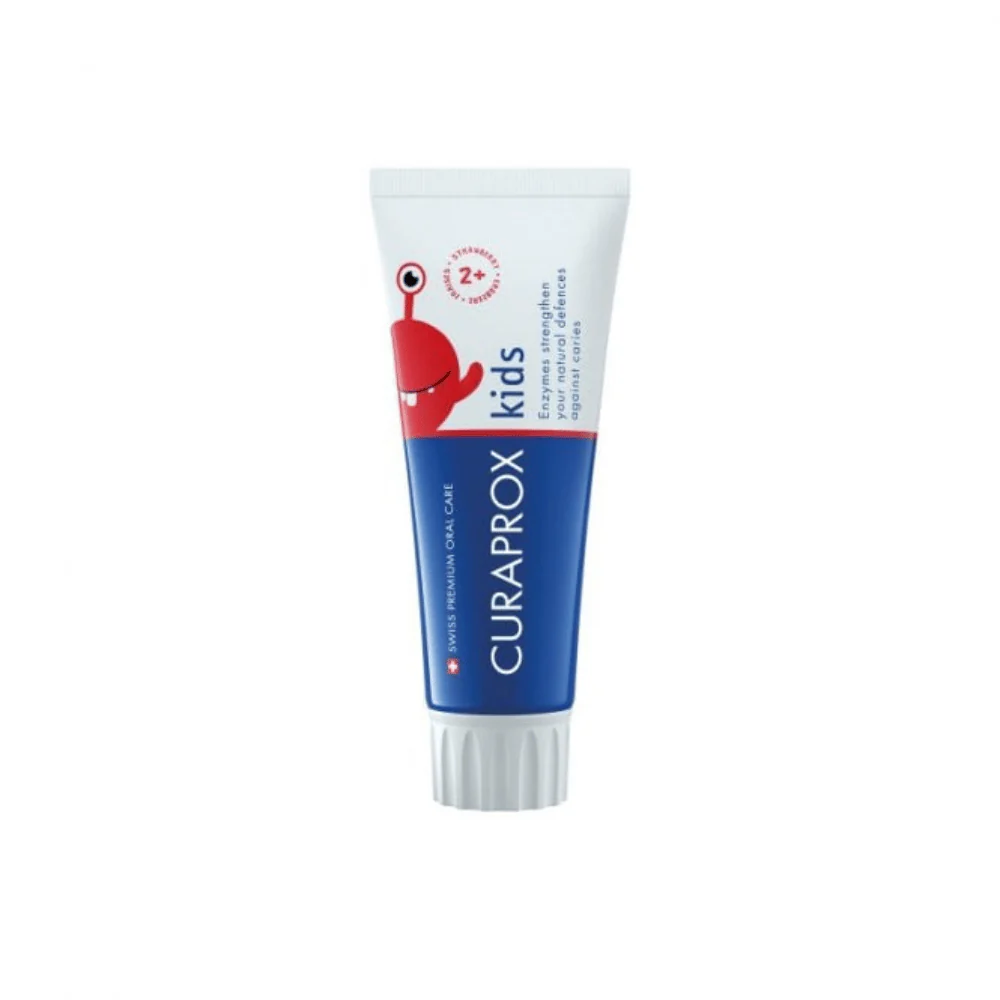 Curaprox Kids Fluoride Free Strawberry Toothpaste 2 Years+ 60ml - Image 2