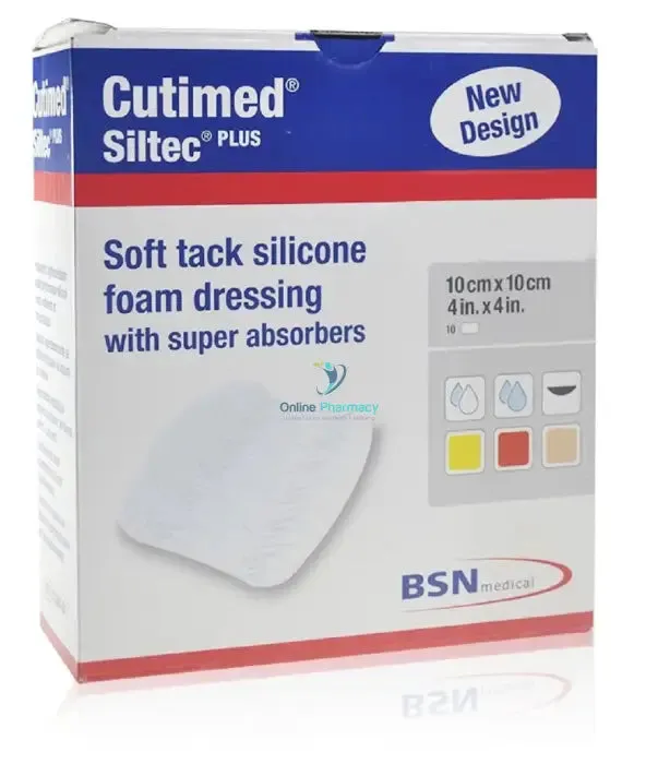 Cutimed Siltec Plus 10cm x 10cm - 10 Pack