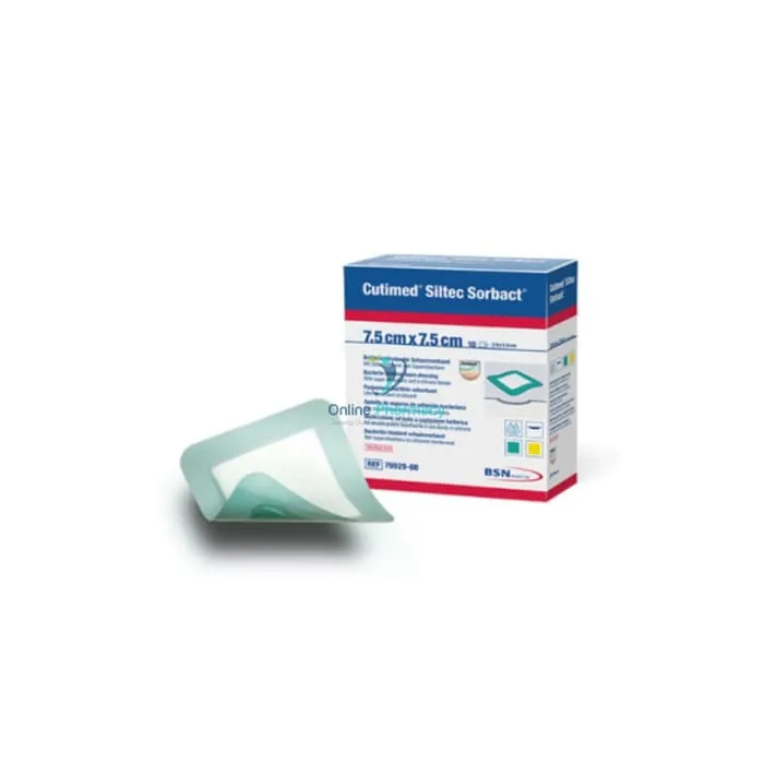 Cutimed Siltec Sorb Dressings -  7.5cm x 7.5cm - 10 pack