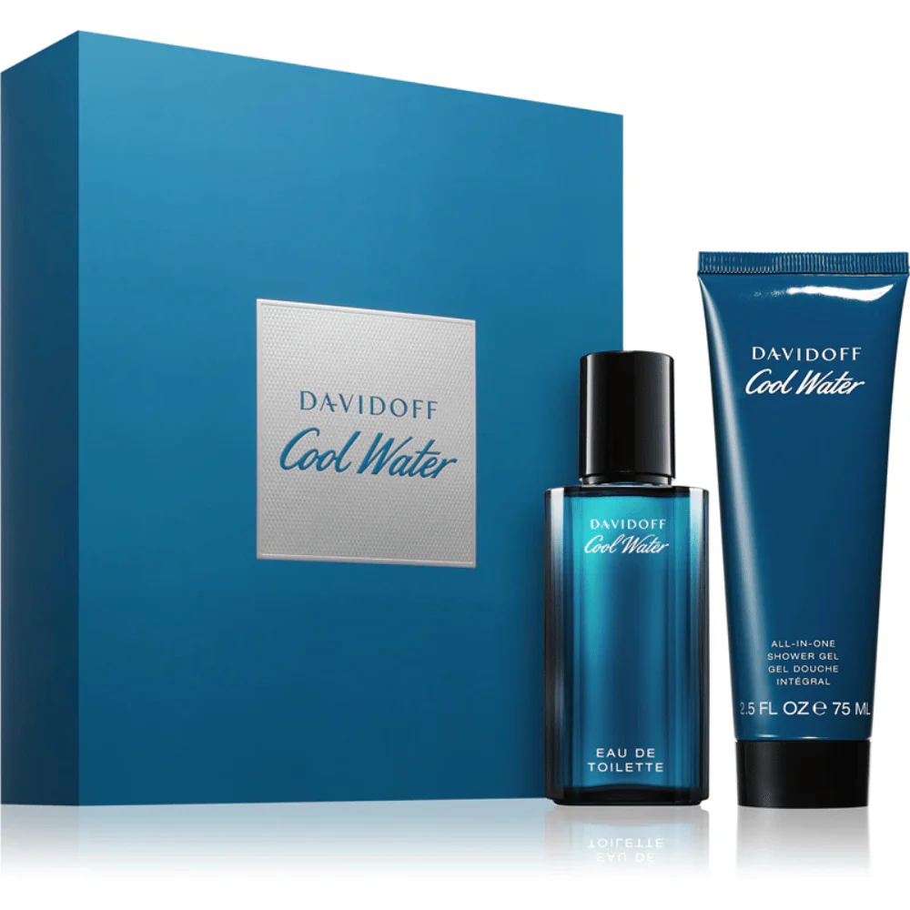 Davidoff Cool Water Mens 40ml 2pc Gift Set40ml Edt Spr, 75ml Shower Gel