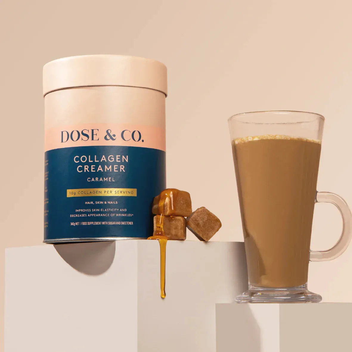 Dose & Co Dairy Collagen Creamer - Caramel 340g - Image 5