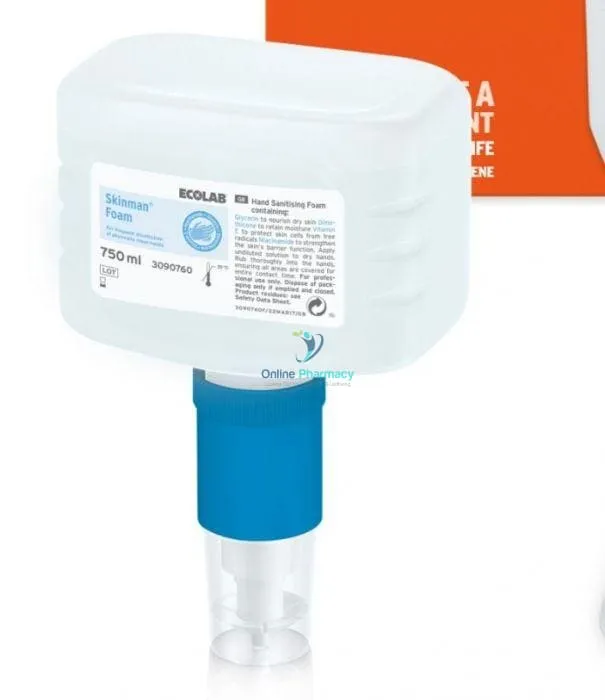 Ecolab Skinman Disinfectant Hand Foam - 6 x 750ml