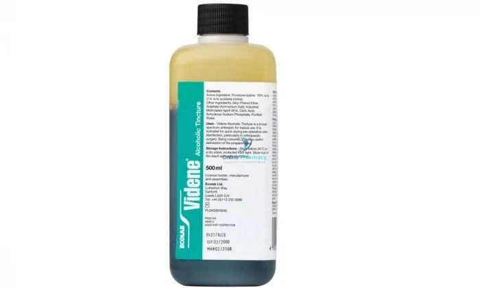 Ecolab Videne Iodine Alcoholic Tincture - 12 x 500ml