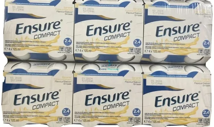 Ensure Compact Banana Nutritional Drinks - 24 x 125ml Case / 4 x 125ml - Image 2