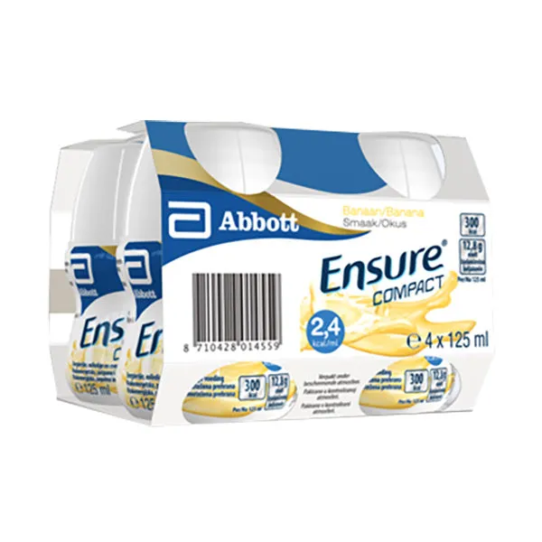 Ensure Compact Banana Nutritional Drinks - 24 x 125ml Case / 4 x 125ml - Image 3