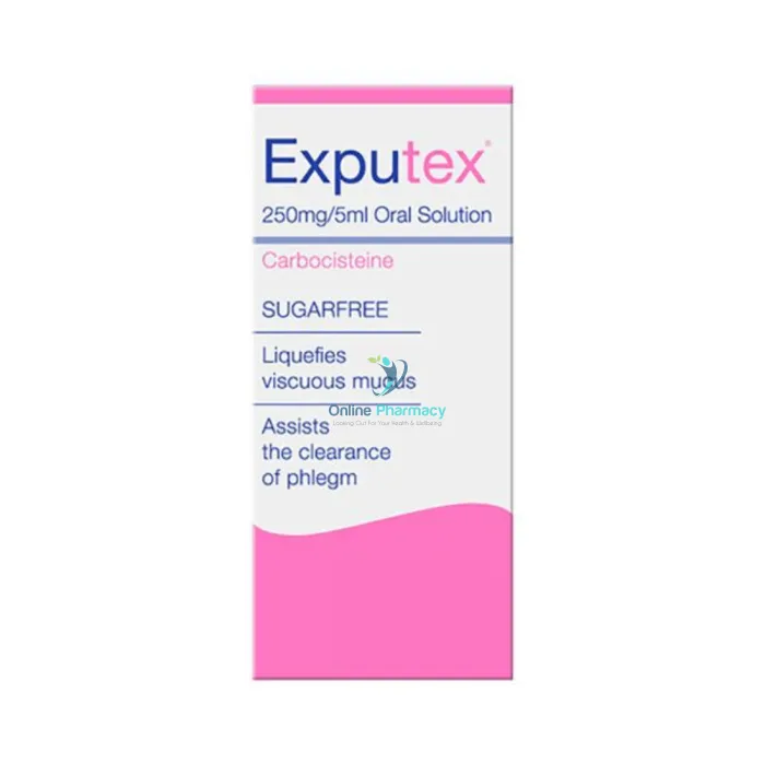 Exputex Carbocisteine 250mg/5ml Oral Solution - 100ml/200ml/300ml